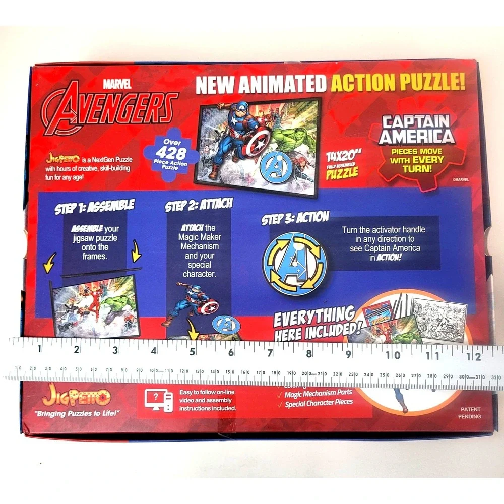 Marvel Avengers‎ Animated 428 Piece Jigsaw Puzzle Captain America Hulk Iron Man